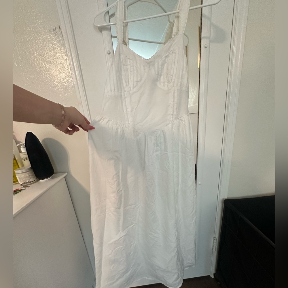 American Eagle White corset dress
